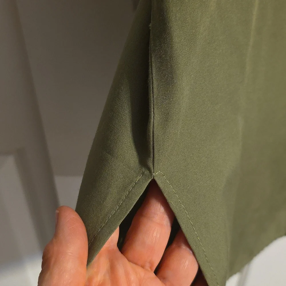 Croft & Barrow Olive Button-Up Blouse - Picture 6 of 7